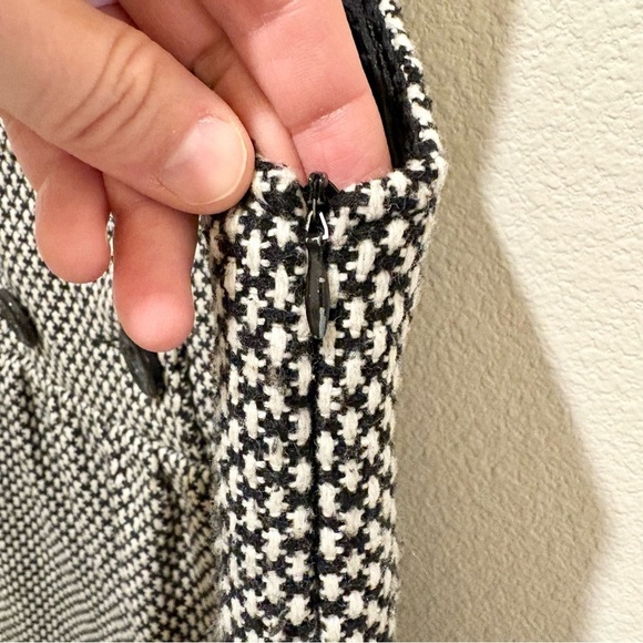 Yumi Kim Tweed Mini Dress M Vintage 90s Y2K Academia Goth Retro Grunge Pockets - Picture 4 of 9
